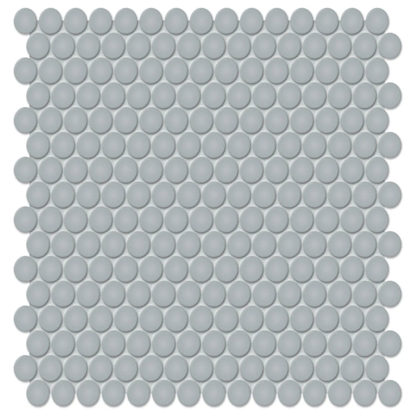 Picture of Anatolia Tile & Stone - Soho Penny Round Mosaic Cloud Blue Matte