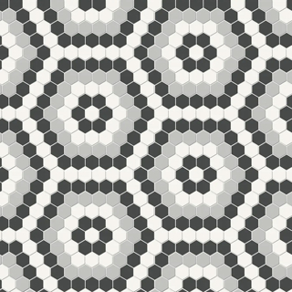Picture of Anatolia Tile & Stone - Soho Hexagon Pattern Midnight Blend