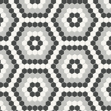 Picture of Anatolia Tile & Stone - Soho Hexagon Pattern Midnight Blend