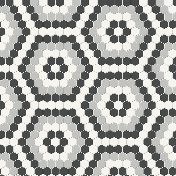 Picture of Anatolia Tile & Stone - Soho Hexagon Pattern Midnight Blend