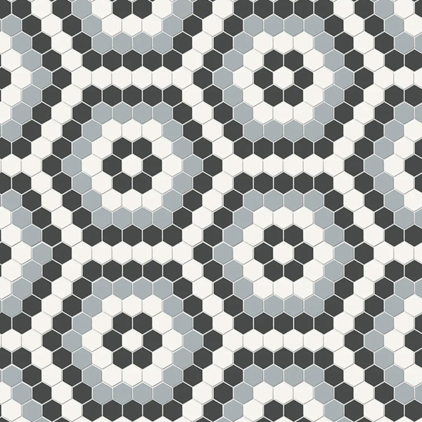 Picture of Anatolia Tile & Stone - Soho Hexagon Pattern Dawn Blend
