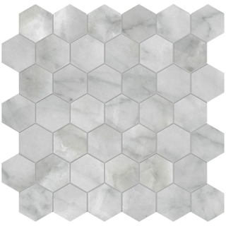 Picture of Anatolia Tile & Stone - Plata Hexagon Mosaic Onyx Crystallo Matte