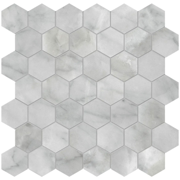 Picture of Anatolia Tile & Stone - Plata Hexagon Mosaic Onyx Crystallo Polished