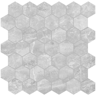Picture of Anatolia Tile & Stone - Plata Hexagon Mosaic Perla Grigia Matte