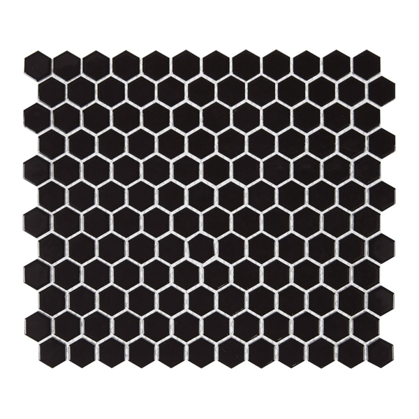 Picture of Lungarno - Carrollton 1 inch Hexagon Mosaic Charcoal