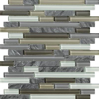 Picture of Marazzi - Crystal Stone ll Mosaic Random Linear Pewter Mosaic Strip