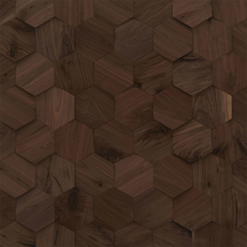 Picture of DuChateau - Celestio Legno Angled Hexo Wall Panels American Walnut