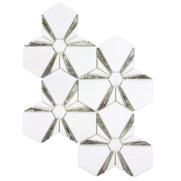 Picture of Anthology Tile - Dazzle Kaleidoscope Mosaic Kaleidoscope Silver