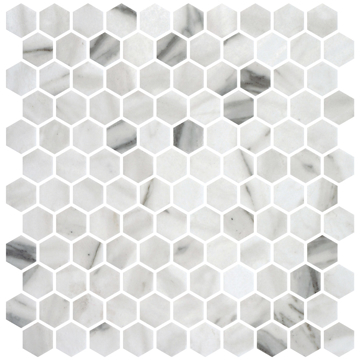 Picture of Onix Mosaico - Hex Ecostones Calacatta Matte