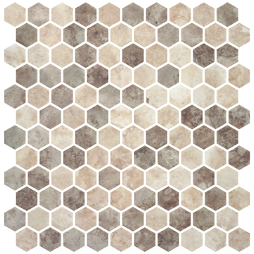 Picture of Onix Mosaico - Hex Ecostones Ecru Nocce Mix