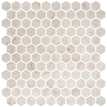 Picture of Onix Mosaico - Hex Ecostones Ivory Honed