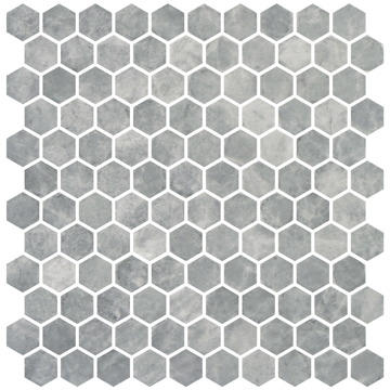 Picture of Onix Mosaico - Hex Ecostones Silver Matte