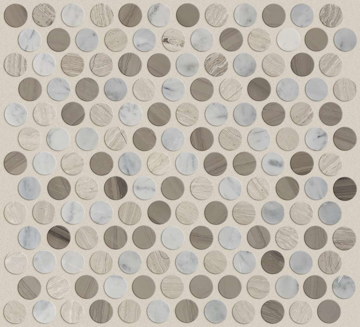 Picture of Shaw Floors - Chateau Penny Round Bianco Carrara Rockwood Urban Grey