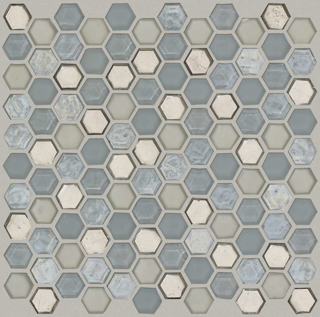 Picture of Shaw Floors - Molten Glass Hexagon Pewter