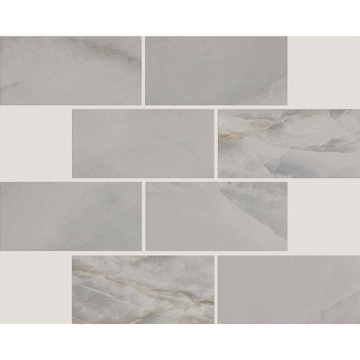 Picture of Shaw Floors - Onyx Brick Mosaic Polish 3 x 6 Dark Grey