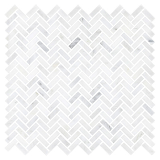 Picture of Elon Tile & Stone - Micro Herringbone Mosaics Pearl White