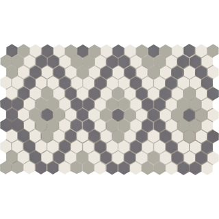 Picture of American Olean - Unglazed ColorBody Mosaic Hexagon Patterns Vintage Revival Diamond
