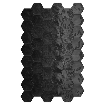 Picture of Terratinta - Hexa Wall Glossy Black Swan