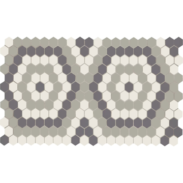 Picture of American Olean - Unglazed ColorBody Mosaic Hexagon Patterns Vintage Revival Hex
