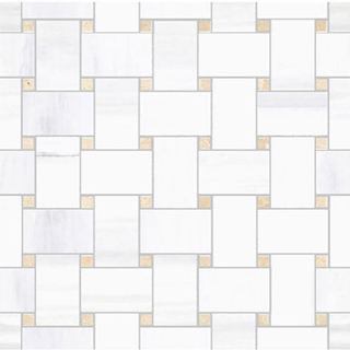 Picture of SantAgostino - Themar Mosaic Weave Bianco Lasa