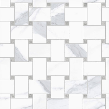 Picture of SantAgostino - Themar Mosaic Weave Statuario Venato