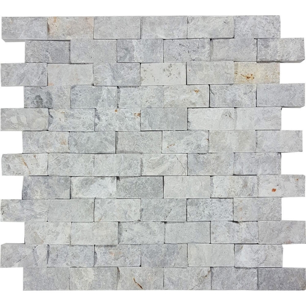 Picture of Tesoro - Pietra Antica Antiqued Stones Mosaic 1 x 2 Nuvoloso Split Faced