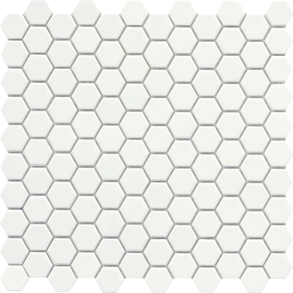 Picture of Emser Tile - Source 1 x 1 Hex Mosaic Pure White