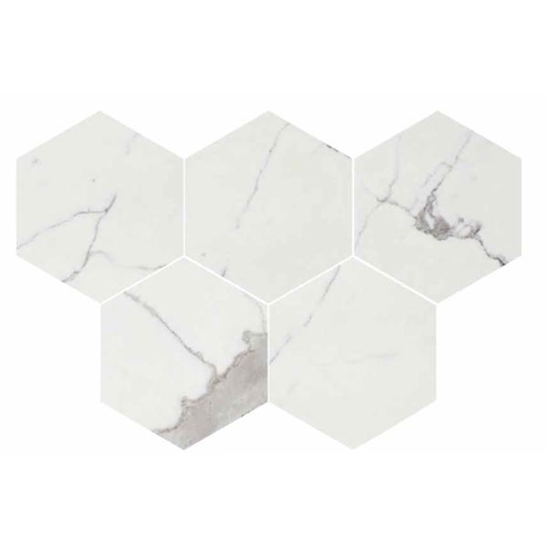 Picture of Florim USA - Luxury Hexagon Mosaic Polished Calacatta