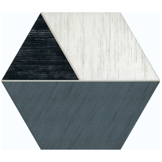 Picture of Daltile - Bee Hive Medley Decos Multiplex Black White