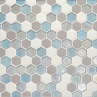 Picture of Daltile - Keystones Coastal Hexagon Mosaic Mediterranean Mist