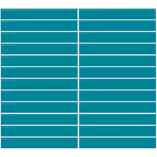 Picture of Daltile - Color Wheel Mosaic Straight Joint 1 x 6 Ocean Blue