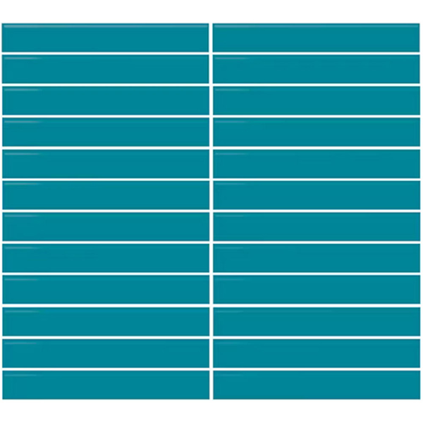 Picture of Daltile - Color Wheel Mosaic Straight Joint 1 x 6 Ocean Blue
