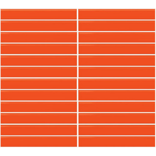Picture of Daltile - Color Wheel Mosaic Straight Joint 1 x 6 Orange Burst
