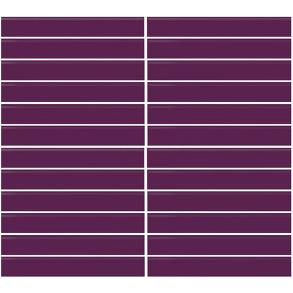 Picture of Daltile - Color Wheel Mosaic Straight Joint 1 x 6 Plum Crazy