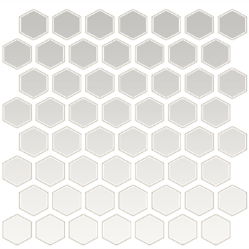 Picture of Daltile - Color Wheel Mosaic Hexagon Arctic White