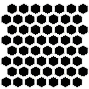 Picture of Daltile - Color Wheel Mosaic Hexagon Black
