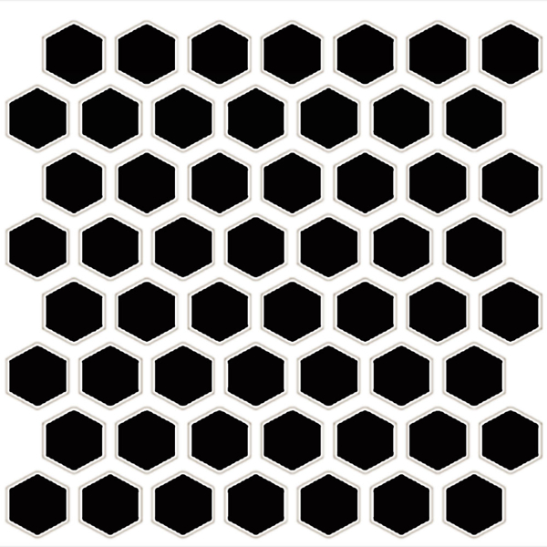 Picture of Daltile - Color Wheel Mosaic Hexagon Black