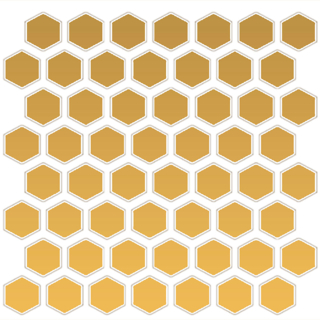 Picture of Daltile - Color Wheel Mosaic Hexagon Mustard