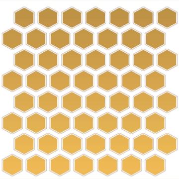 Picture of Daltile - Color Wheel Mosaic Hexagon Mustard