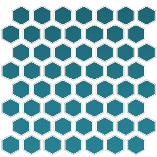 Picture of Daltile - Color Wheel Mosaic Hexagon Ocean Blue