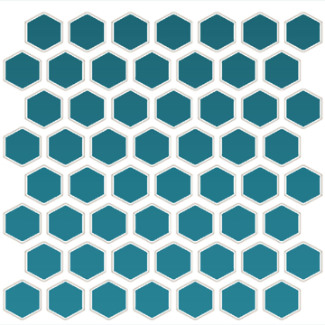Picture of Daltile - Color Wheel Mosaic Hexagon Ocean Blue