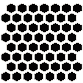 Picture of Daltile - Color Wheel Mosaic Hexagon Matte Black