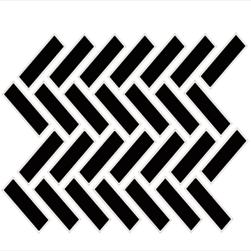 Picture of Daltile - Color Wheel Mosaic Herringbone Black