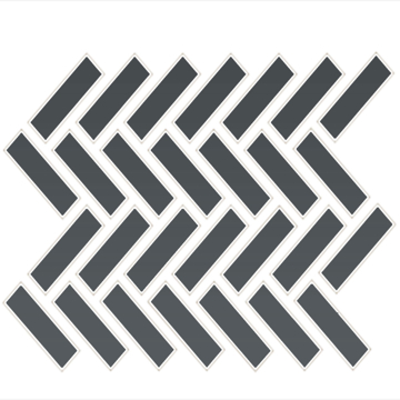 Picture of Daltile - Color Wheel Mosaic Herringbone Chalkboard