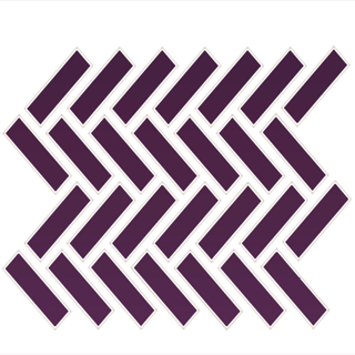 Picture of Daltile - Color Wheel Mosaic Herringbone Plum Crazy
