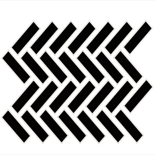 Picture of Daltile - Color Wheel Mosaic Herringbone Matte Black