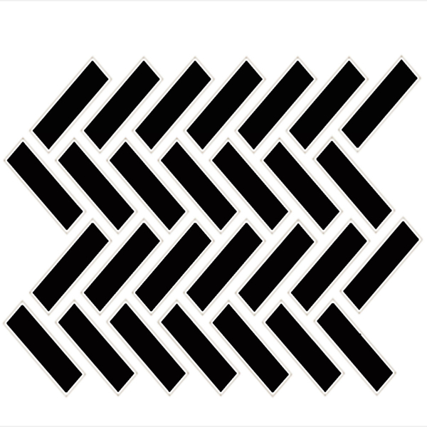 Picture of Daltile - Color Wheel Mosaic Herringbone Matte Black