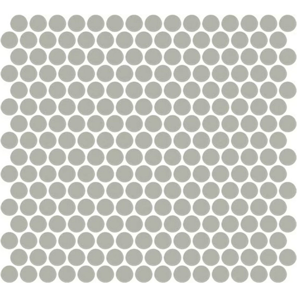 Picture of Daltile - Color Wheel Mosaic Penny Round Matte Desert Gray