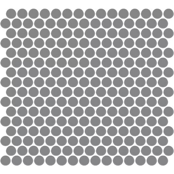 Picture of Daltile - Color Wheel Mosaic Penny Round Matte Suede Gray