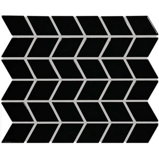 Picture of Daltile - Color Wheel Retro Chevron Black Glossy